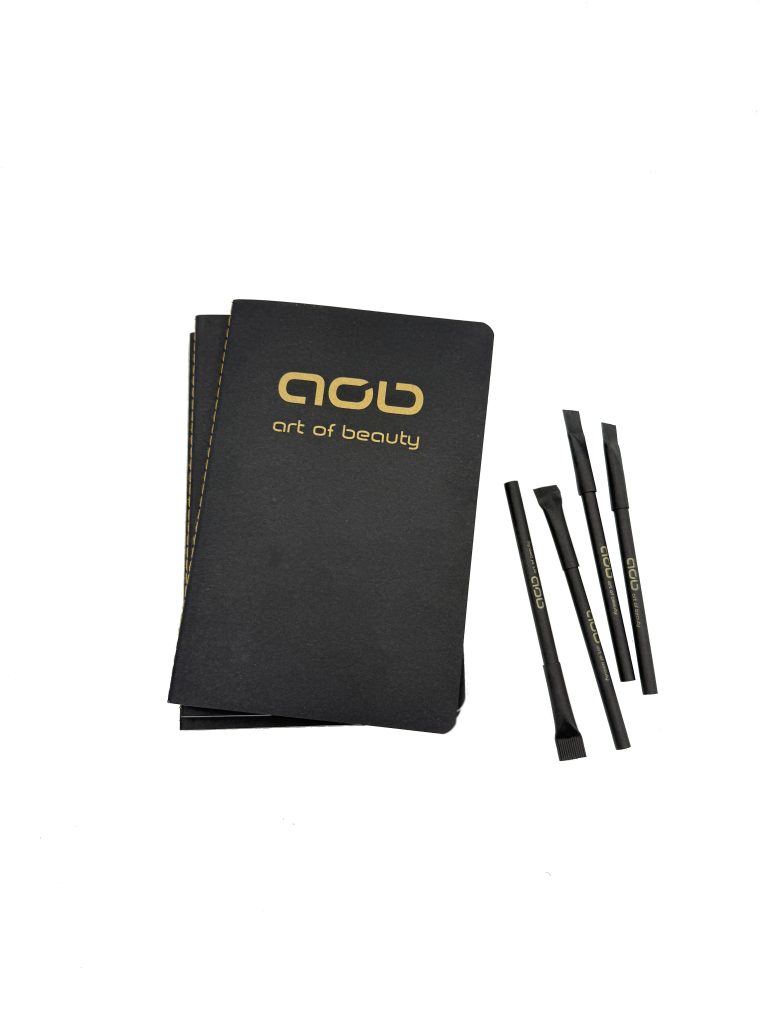 Verslo dovana_užrašinė Šilkografija_tušinukas_tampografija_Art of beauty